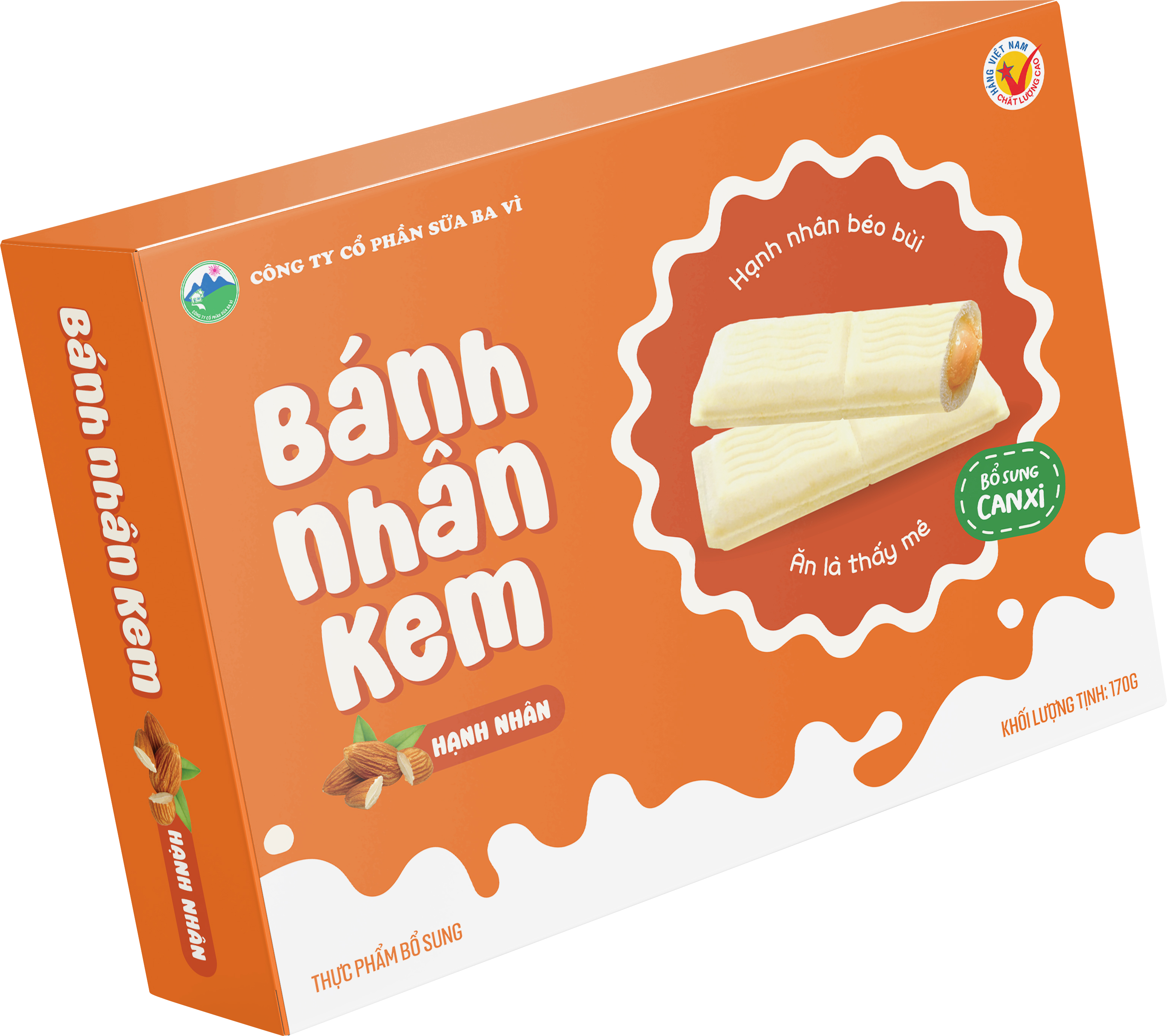 Thực phẩm bổ sung bánh nhân kem hạnh nhân