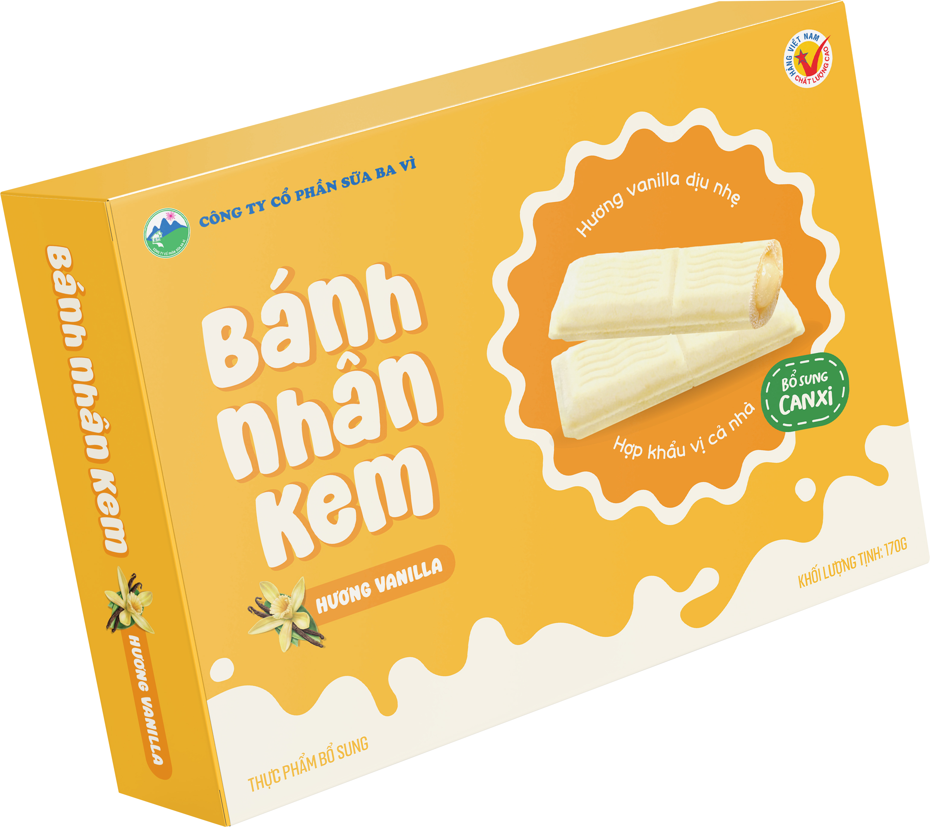 Thực phẩm bổ sung bánh nhân kem hương Vanilla