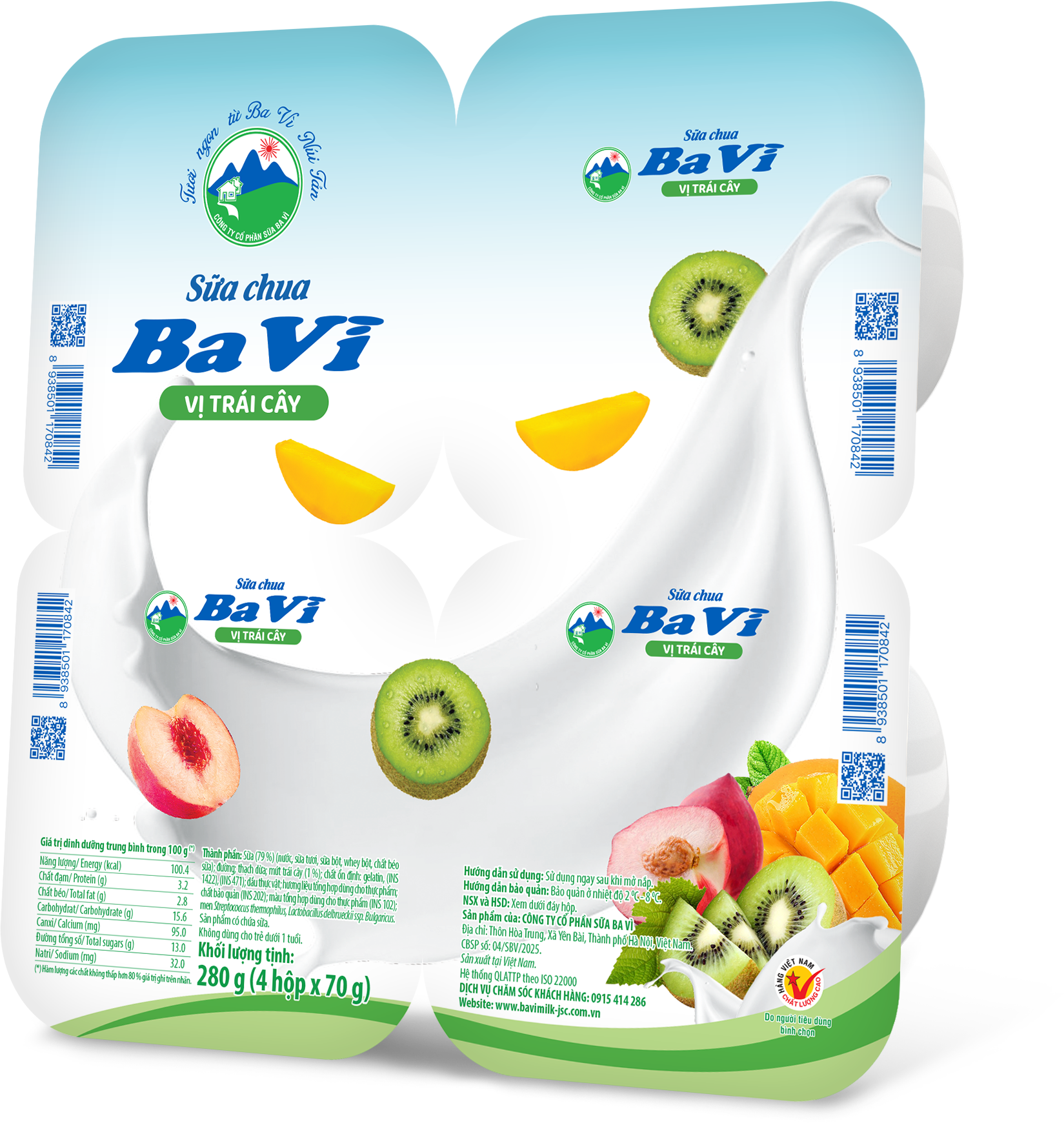 Sữa chua Ba Vì vị Trái Cây